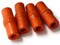4 40mm Orange Vintage Wood Tube Beads Wooden Macrame Large Hole Beads